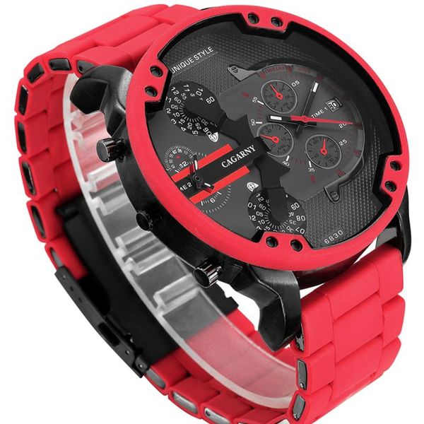 red silicone men's quartz wrist watch big dial mens watches dual display military sport men relogio masculino wristwatches, Slivery;brown
red silicone men's quartz wrist watch big dial mens watches dual display military sport men relogio masculino wristwatches, Slivery;brown