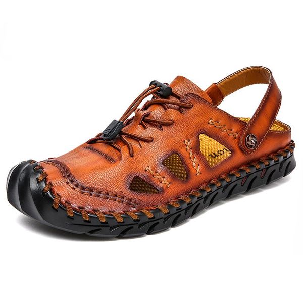 sandals summer genuine leather men breathable beach outdoor shoes slippers male zapatos de hombre, Black
sandals summer genuine leather men breathable beach outdoor shoes slippers male zapatos de hombre, Black