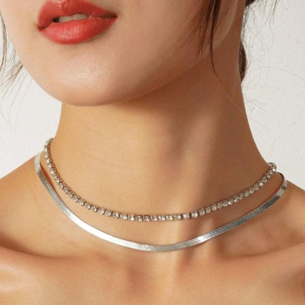 chains fashion punk rhinestone c chain necklace collar statement aluminum gold color thick women wedding jewelry, Silver
chains fashion punk rhinestone c chain necklace collar statement aluminum gold color thick women wedding jewelry, Silver