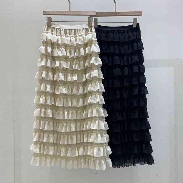 sweet stack-up ruffles tiered skirts womens high waist fairy faldas mujer spring summer all-match mid length jupe 210514, Black
sweet stack-up ruffles tiered skirts womens high waist fairy faldas mujer spring summer all-match mid length jupe 210514, Black
