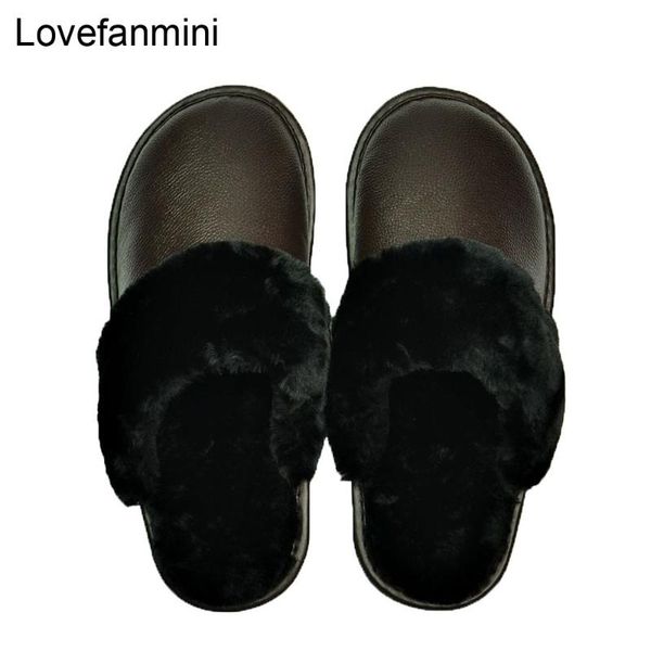slippers genuine cow leather couple indoor non-slip men women home fashion casual shoes pvc soft soles winter 611gp, Black
slippers genuine cow leather couple indoor non-slip men women home fashion casual shoes pvc soft soles winter 611gp, Black