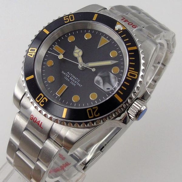 wristwatches diver 10atm sub nh35a miyota8215 40mm selfwinding men watch black index ceramic insert slide glide lock clasp, Slivery;brown
wristwatches diver 10atm sub nh35a miyota8215 40mm selfwinding men watch black index ceramic insert slide glide lock clasp, Slivery;brown