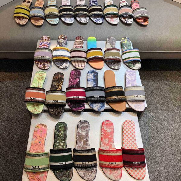 2021 women dway slide designer flat slipper embroidered cotton upper flip flops classic vintage summer beach sandal 49 colors zlh, Black
2021 women dway slide designer flat slipper embroidered cotton upper flip flops classic vintage summer beach sandal 49 colors zlh, Black