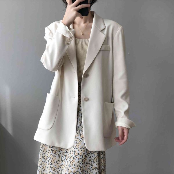 women's suits & blazers feminine office fashion wear unique breasted blazer vintage jacket long sleeve pockets outerwear female chic f, White;black
women's suits & blazers feminine office fashion wear unique breasted blazer vintage jacket long sleeve pockets outerwear female chic f, White;black
