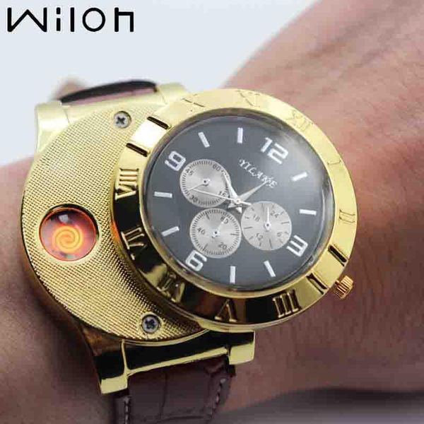 wristwatches lighter watches for men casual sports flameless cigarette quartz watch leather strap usb charging clock f780, Slivery;brown
wristwatches lighter watches for men casual sports flameless cigarette quartz watch leather strap usb charging clock f780, Slivery;brown
