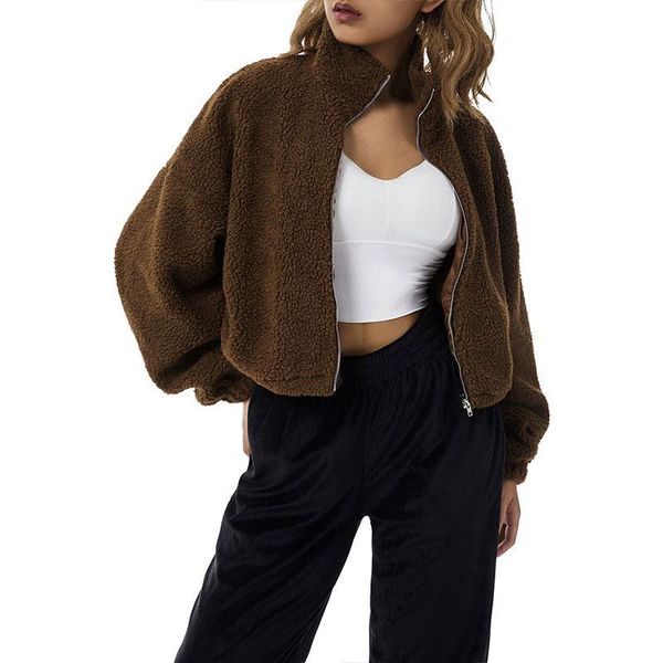women's jackets arrival female high collar plush coat, solid color long sleeve jacket with zipper for fall winter, coffee, s/m, Black;brown
women's jackets arrival female high collar plush coat, solid color long sleeve jacket with zipper for fall winter, coffee, s/m, Black;brown