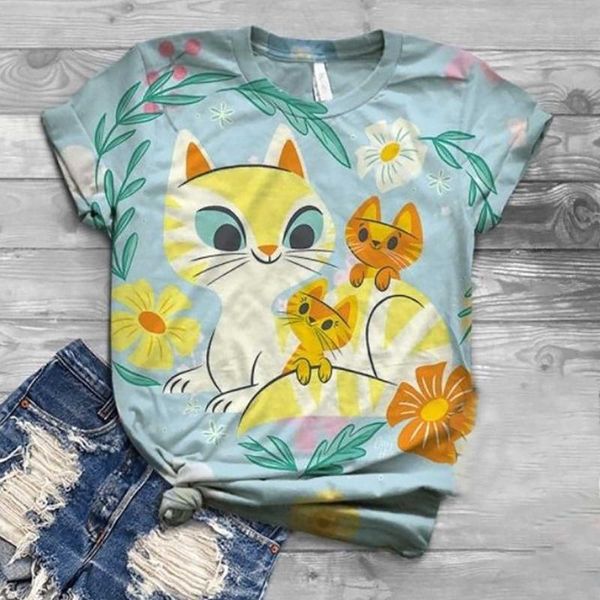 women's t-shirt women fashion tide all-match round neck short sleeve cute cat multi-size plus size loose cotton t shirt wholesale, White
women's t-shirt women fashion tide all-match round neck short sleeve cute cat multi-size plus size loose cotton t shirt wholesale, White
