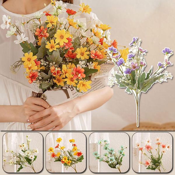 decorative flowers & wreaths 5 heads/bouquet artificial daisy silk samll sunflower home party decoration po props simulation chrysanthemum a
decorative flowers & wreaths 5 heads/bouquet artificial daisy silk samll sunflower home party decoration po props simulation chrysanthemum a