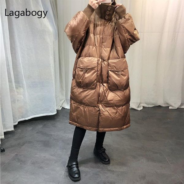 women's down & parkas lagabogy 2021 winter puffer jacket women 90% white duck coat female oversize long warm ladies loose snow outwear, Black
women's down & parkas lagabogy 2021 winter puffer jacket women 90% white duck coat female oversize long warm ladies loose snow outwear, Black