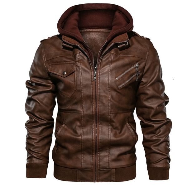 men's leather & faux hooded leather jacket, clothing, motorcycle cool, winter and autumn, 4xl, Black
men's leather & faux hooded leather jacket, clothing, motorcycle cool, winter and autumn, 4xl, Black