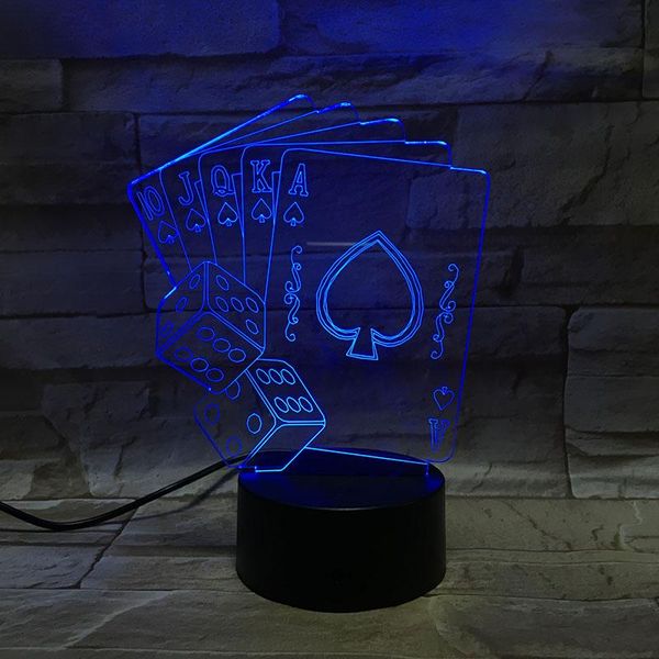 night lights magic poker shaped bedroom light 3d led usb multicolor decorative game party lighting cable home atmosphere table lamp
night lights magic poker shaped bedroom light 3d led usb multicolor decorative game party lighting cable home atmosphere table lamp