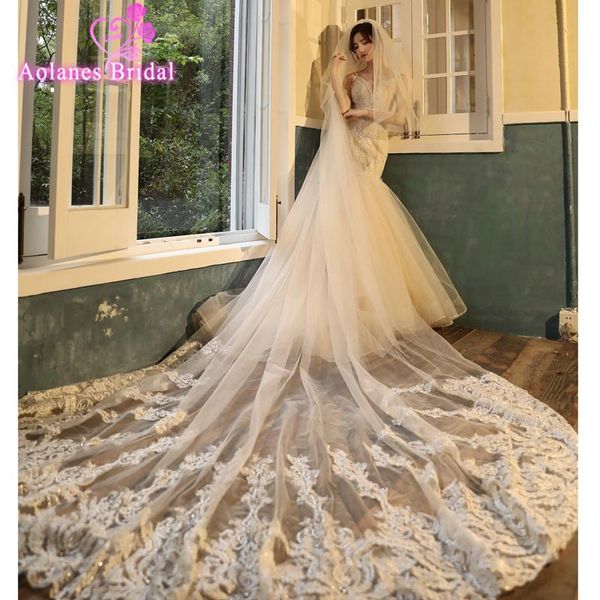 bridal veils 2021 luxury sparkling lace cathedral 2 t long 3.5 meters nature white tulle with comb wedding veil voile mariage, Black
bridal veils 2021 luxury sparkling lace cathedral 2 t long 3.5 meters nature white tulle with comb wedding veil voile mariage, Black