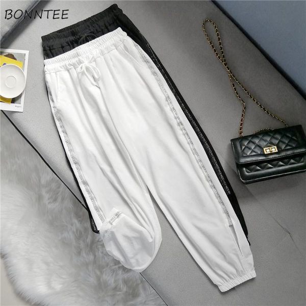 women's pants & capris casual women summer trendy straight letter trouser female high waist street bf style chic drawstring all-match, Black;white
women's pants & capris casual women summer trendy straight letter trouser female high waist street bf style chic drawstring all-match, Black;white