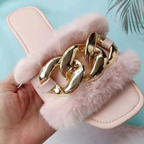 slippers plush fashion open toe solid color women's sandals metal chain outdoor casual shoes plus size 42, Black
slippers plush fashion open toe solid color women's sandals metal chain outdoor casual shoes plus size 42, Black