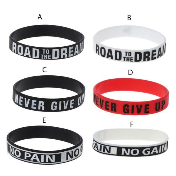 charm bracelets road to the dream never give up motivational silicone rubber band elastic inspirational jewelry gift, Golden;silver
charm bracelets road to the dream never give up motivational silicone rubber band elastic inspirational jewelry gift, Golden;silver