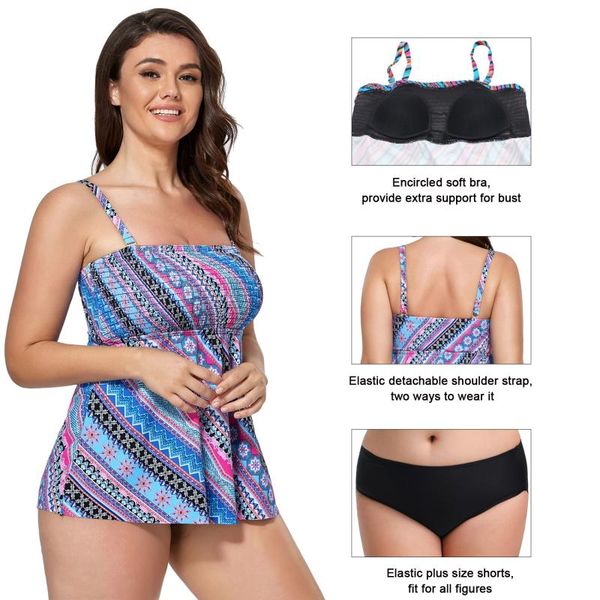 one-piece suits women's plus size tankini bandeau swimsuit two piece bathing suit tummy control swimwear with shorts
one-piece suits women's plus size tankini bandeau swimsuit two piece bathing suit tummy control swimwear with shorts