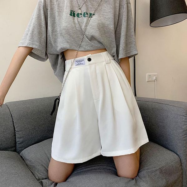 women's shorts 3colors s-xl summer short 2021 high waist womens korean style girl casual wide leg suit (77013), White;black
women's shorts 3colors s-xl summer short 2021 high waist womens korean style girl casual wide leg suit (77013), White;black