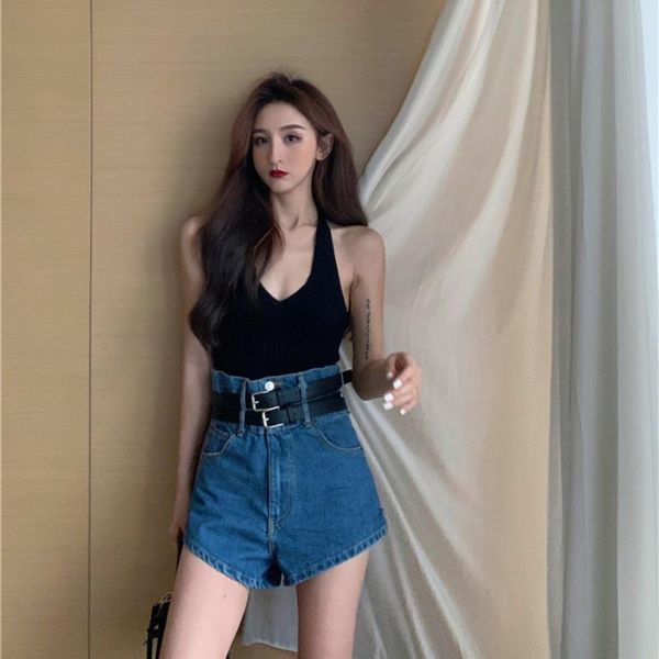 high-waisted wide-leg jeans for women summer thin loose-fitting slimming a-line short s style pants with a belt women's, Blue
high-waisted wide-leg jeans for women summer thin loose-fitting slimming a-line short s style pants with a belt women's, Blue