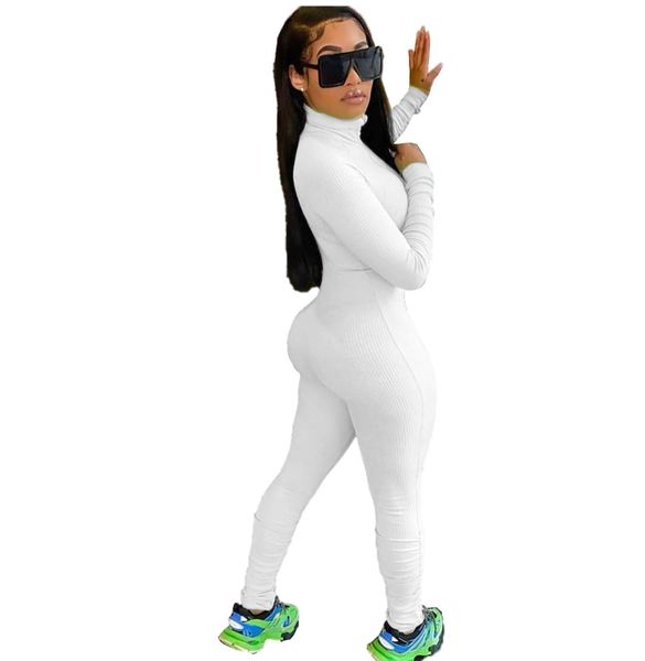 2021jrry casual women ribbed jumpsuits long sleeve turtleneck zippers high elasticity rib bodysuit raised lines pattern outdoor wear, Black;white
2021jrry casual women ribbed jumpsuits long sleeve turtleneck zippers high elasticity rib bodysuit raised lines pattern outdoor wear, Black;white