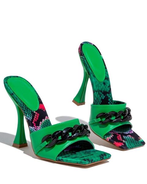 snake print slippers for women high heel sandals flip flops square toe stiletto fashion party shoes with metal chain, Black
snake print slippers for women high heel sandals flip flops square toe stiletto fashion party shoes with metal chain, Black