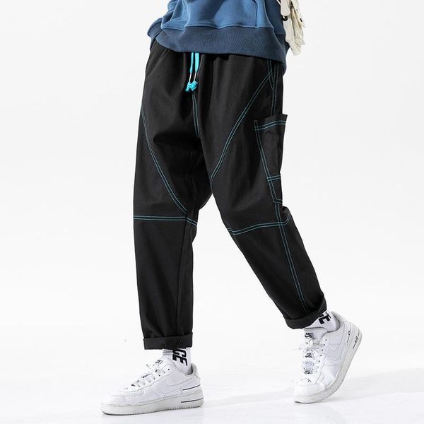 men's pants 2021 casual loose men japanese streetwear fashion cotton hip hop straight elastic waist leisure trousers, Black
men's pants 2021 casual loose men japanese streetwear fashion cotton hip hop straight elastic waist leisure trousers, Black