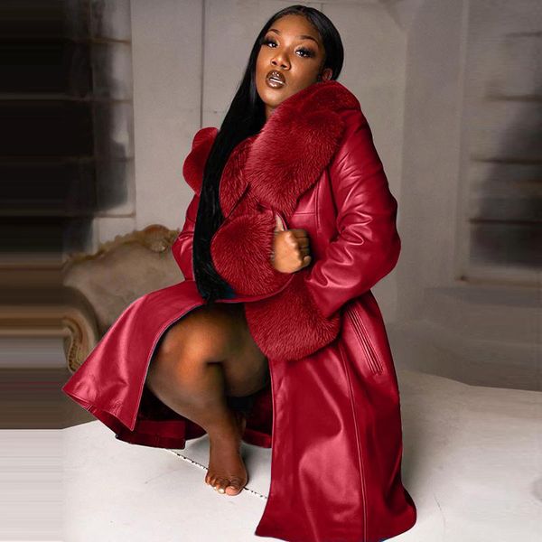 women's jackets women leather coat fur collar winter fashion lapel long sleeve pu zipper plus size casual womens 2022, Black;brown
women's jackets women leather coat fur collar winter fashion lapel long sleeve pu zipper plus size casual womens 2022, Black;brown