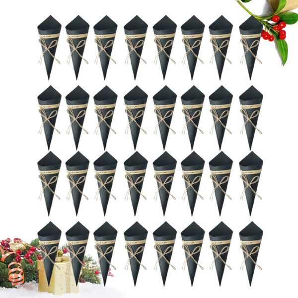 100pcs diy kraft paper cones creative flower holder bouquet candy boxes wedding party gifts - black gift wrap
100pcs diy kraft paper cones creative flower holder bouquet candy boxes wedding party gifts - black gift wrap