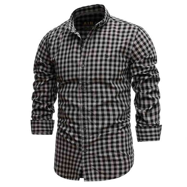spring 100% cotton plaid shirt casual slim fit men long sleeve men's social dress s 210809, White;black
spring 100% cotton plaid shirt casual slim fit men long sleeve men's social dress s 210809, White;black
