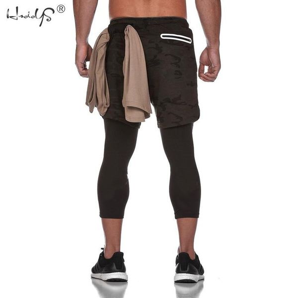 men's sleepwear double-layer shorts + trousers sports fitness cropped running exercise quick-drying breathable slim pants, Black;brown
men's sleepwear double-layer shorts + trousers sports fitness cropped running exercise quick-drying breathable slim pants, Black;brown