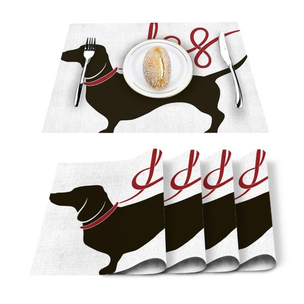 table runner 4/6pcs dachshund dog cartoon kitchen placemat set dining mats cotton linen pad bowl cup mat home decor
table runner 4/6pcs dachshund dog cartoon kitchen placemat set dining mats cotton linen pad bowl cup mat home decor