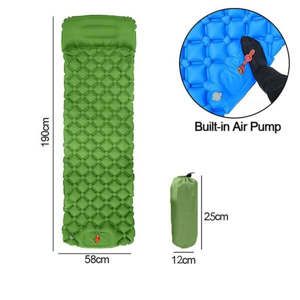 outdoor pads ultralight camping sleeping pad inflatable air mattresses mat folding bed with pillow waterproof hiking trekking
outdoor pads ultralight camping sleeping pad inflatable air mattresses mat folding bed with pillow waterproof hiking trekking