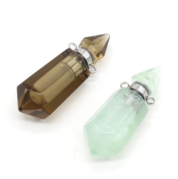 charms natural perfume bottle pendant essential oil diffuser two-holes connector for jewelry making diy bracelet necklace accessories, Bronze;silver
charms natural perfume bottle pendant essential oil diffuser two-holes connector for jewelry making diy bracelet necklace accessories, Bronze;silver