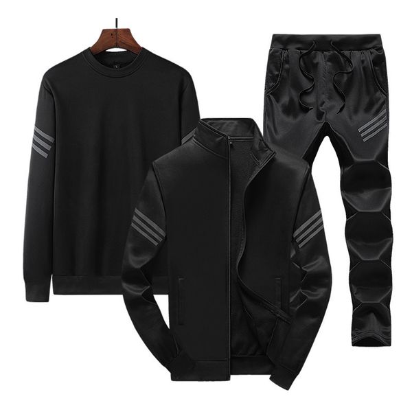 men's tracksuits and autumn winter sports large jacket pants t-shirt three piece sweater set, Gray
men's tracksuits and autumn winter sports large jacket pants t-shirt three piece sweater set, Gray