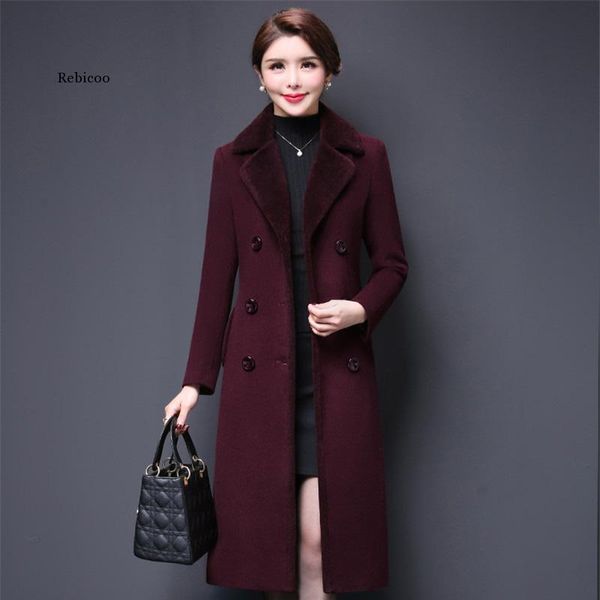 women's wool & blends women coat winter long overcoat woolen loose double-breasted plus size 5xl thick female outwear manteau femme hiv, Black
women's wool & blends women coat winter long overcoat woolen loose double-breasted plus size 5xl thick female outwear manteau femme hiv, Black