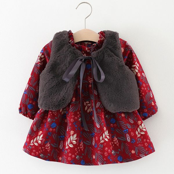 girls sets childrens clothing autumn and winter fur vest+princess party flowers velvet dress 2pcs warm baby kids girl clothes, White
girls sets childrens clothing autumn and winter fur vest+princess party flowers velvet dress 2pcs warm baby kids girl clothes, White