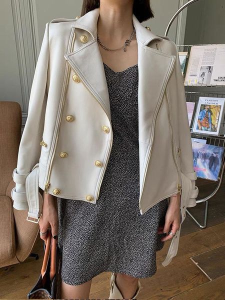 women's leather & faux genuine jacket women autumn 2021 real sheepskin coat moto biker jackets female streetwear overcoat outwear, Black
women's leather & faux genuine jacket women autumn 2021 real sheepskin coat moto biker jackets female streetwear overcoat outwear, Black