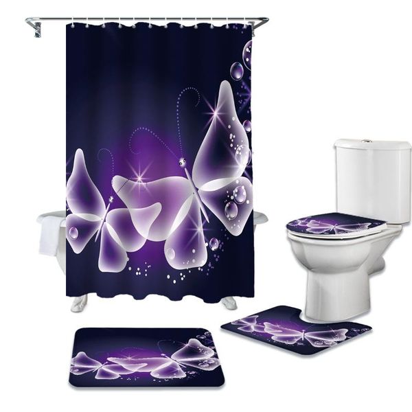shower curtains purple butterfly bathroom curtain set bath mat sets with hooks non-slip pedestal rug toilet cover
shower curtains purple butterfly bathroom curtain set bath mat sets with hooks non-slip pedestal rug toilet cover