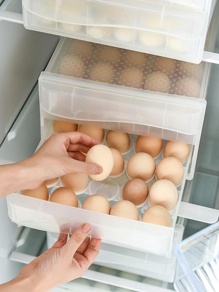 storage bottles & jars 60 grids box double-layer drawer type transparent egg container for refrigerator kitchen
storage bottles & jars 60 grids box double-layer drawer type transparent egg container for refrigerator kitchen