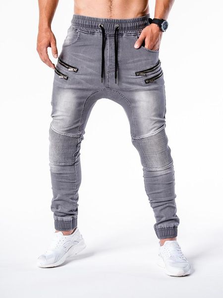 men's jeans fashion casual sports pants zipper hip hop overalls denim for men, Blue
men's jeans fashion casual sports pants zipper hip hop overalls denim for men, Blue