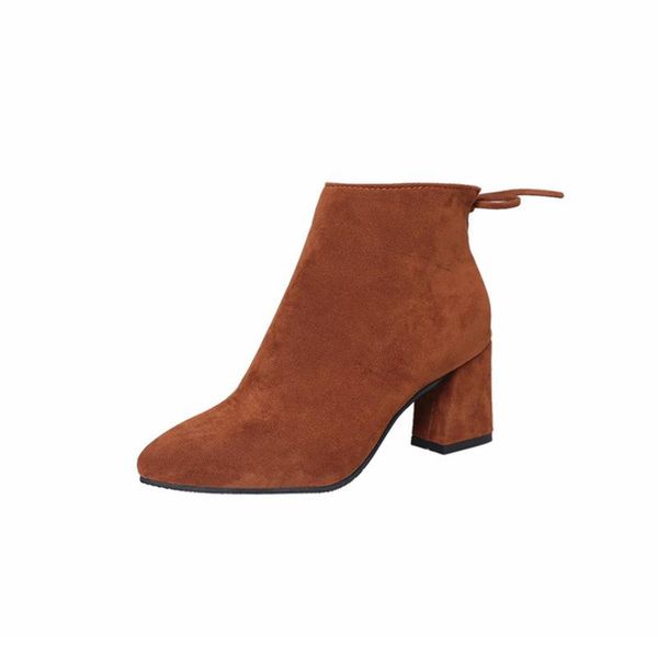 casual women's spring boots ankle for women pointed toe square heels female shoes side zipper woman short high, Black
casual women's spring boots ankle for women pointed toe square heels female shoes side zipper woman short high, Black