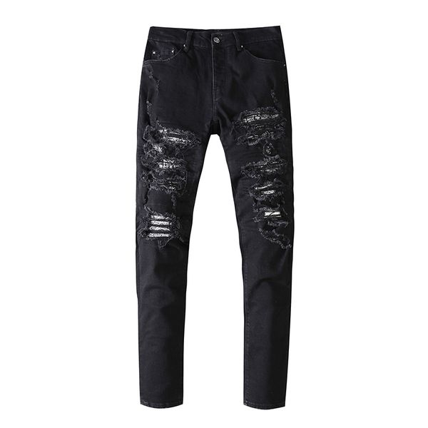 mens jeans washed with holes, patch sanded pants, european and american fashion leisure slim., Blue
mens jeans washed with holes, patch sanded pants, european and american fashion leisure slim., Blue