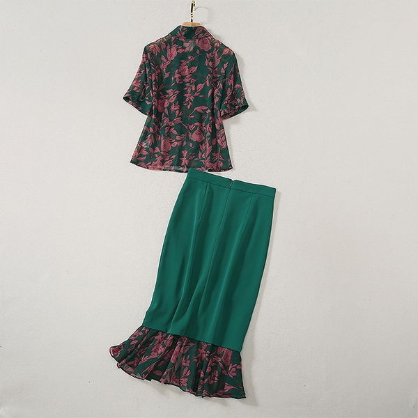 ladies skirt elegant work suit summer fashion 2 piece women color block leaves print shirt+midi green mermaid skirt set ladies, White
ladies skirt elegant work suit summer fashion 2 piece women color block leaves print shirt+midi green mermaid skirt set ladies, White