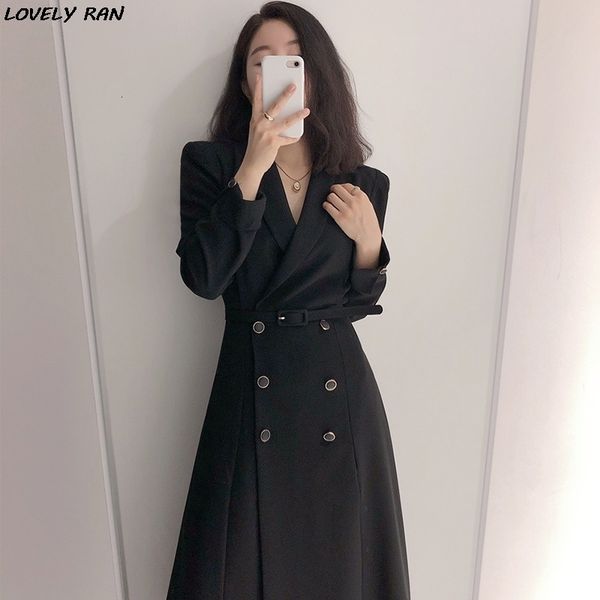 casual dresses double-breasted side split women's suit solid v-neck long female with belt spring elegant office lady vestidos j8x, Black;gray
casual dresses double-breasted side split women's suit solid v-neck long female with belt spring elegant office lady vestidos j8x, Black;gray