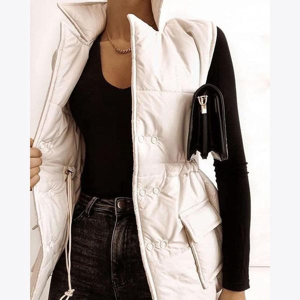 women's vests yana fashion turn down collar women elegant double breasted coats solid drawstring short thin cotton ladies, Black;white
women's vests yana fashion turn down collar women elegant double breasted coats solid drawstring short thin cotton ladies, Black;white