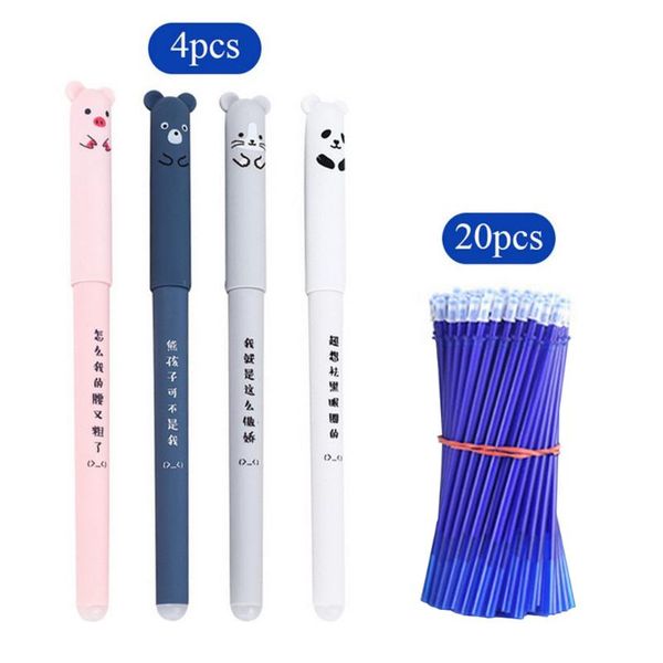 gel pens 4 pcs/lot cute cartoon bear panda pink mouse erasable blue ink pen school office supply gift stationery
gel pens 4 pcs/lot cute cartoon bear panda pink mouse erasable blue ink pen school office supply gift stationery
