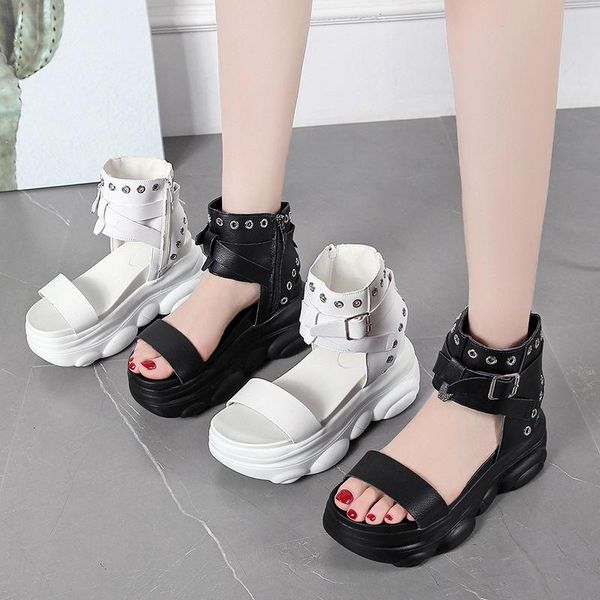 thick-soled platform sandals women's summer fashion all-match soft-soled non-slip open-toed roman shoes 8cm high heels x811, Black
thick-soled platform sandals women's summer fashion all-match soft-soled non-slip open-toed roman shoes 8cm high heels x811, Black