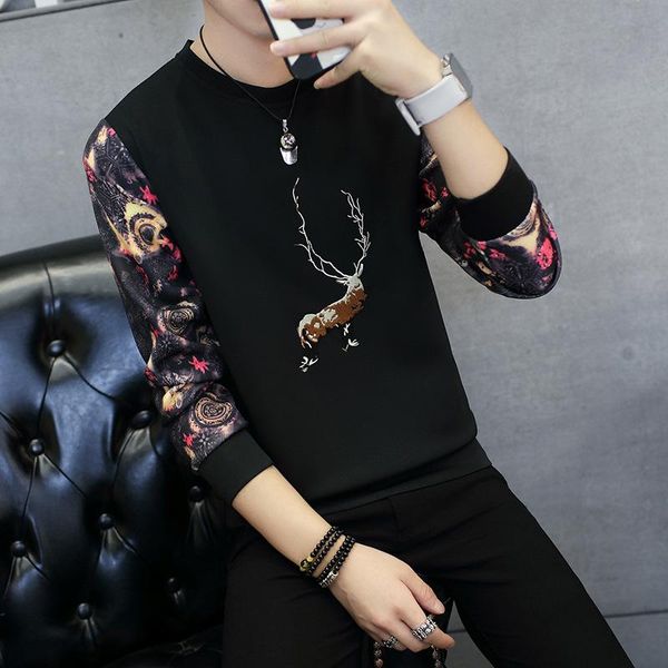 deer printing hoodies men brand tracksuit space cotton slim fit couples casual sportswear floral printed teenagers clothes men's & swea, Black
deer printing hoodies men brand tracksuit space cotton slim fit couples casual sportswear floral printed teenagers clothes men's & swea, Black