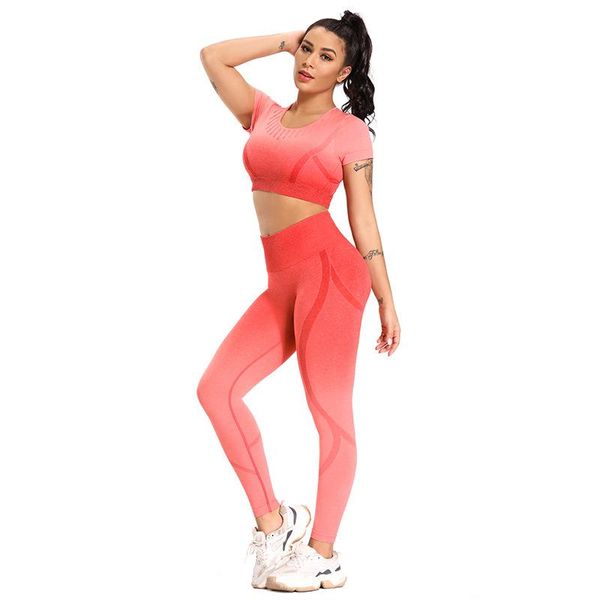 yoga outfits 2 pcs set seamless women sport suit gym workout clothes sports t-shirt fitness crop and scrunch buleggings, White;red
yoga outfits 2 pcs set seamless women sport suit gym workout clothes sports t-shirt fitness crop and scrunch buleggings, White;red