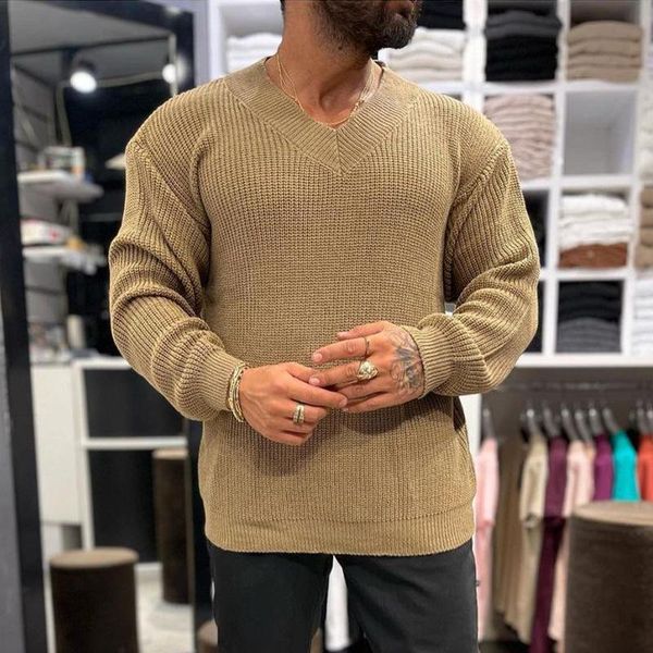 men's sweaters 2021 casual long sleeve v-neck vintage mens solid knitted pullover men fashion winter warm slim fit ribbed sweater, White;black
men's sweaters 2021 casual long sleeve v-neck vintage mens solid knitted pullover men fashion winter warm slim fit ribbed sweater, White;black