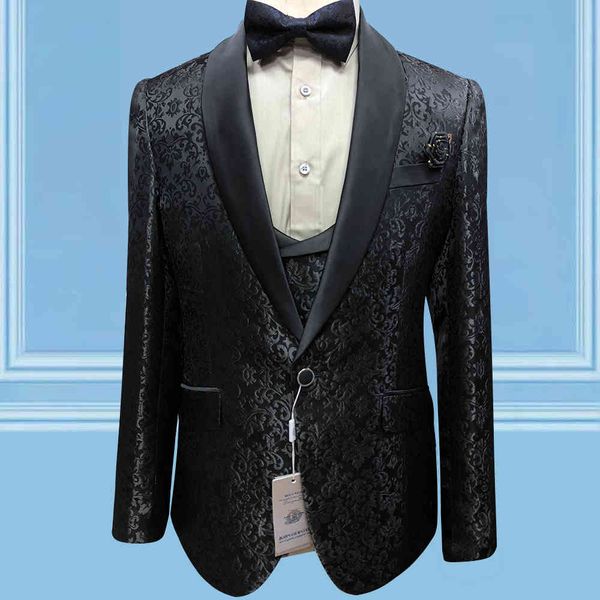 men's suits & blazers british jacquard black vest slim jacket evening senior ball suit custom wedding, White;black
men's suits & blazers british jacquard black vest slim jacket evening senior ball suit custom wedding, White;black